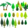 MOC Plants Accessories Bricks 3471 2435 6064 3778 City House Trees Pine Prickly Bush Green Grass Military Building Bricks Toys 2
