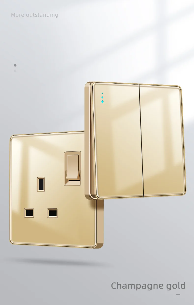 de vidro, 1gang2way interruptor da escada, usb