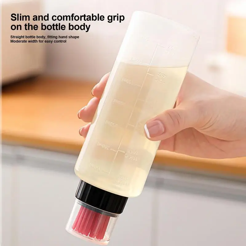 Sauce Squeeze Bottles Silicone BBQ Oil Brush Bottle Bread Pastry Brush Baking Utensil Seasoning Sauce Kitchen Cooking Gadgets 175ml 350ml