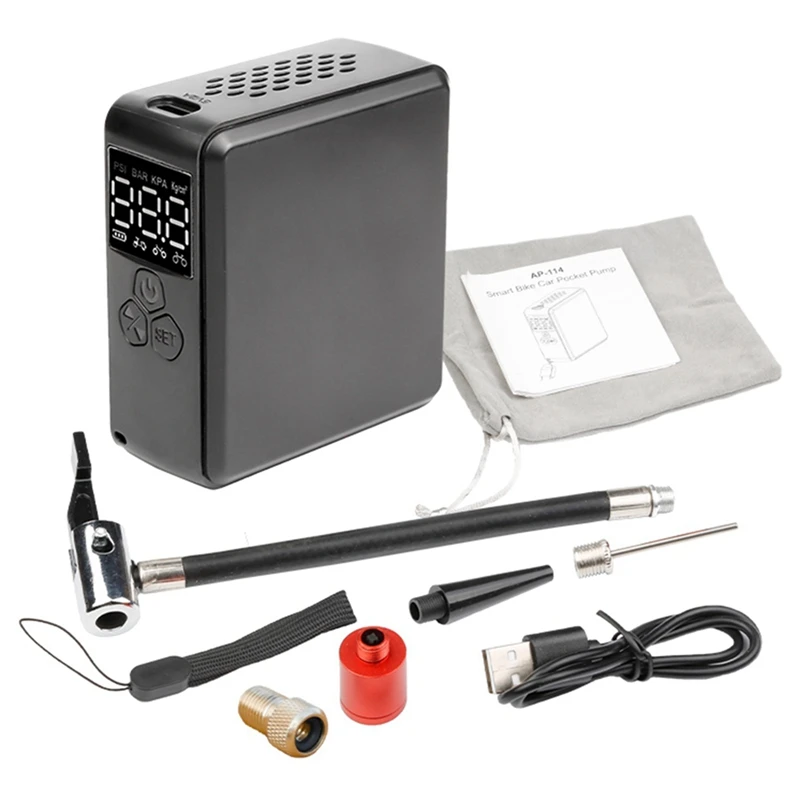 

Беспроводной портативный Электрический насос высокого давления для велосипеда, электрического автомобиля, мотоцикла, воздушные насосы, велосипедный насос