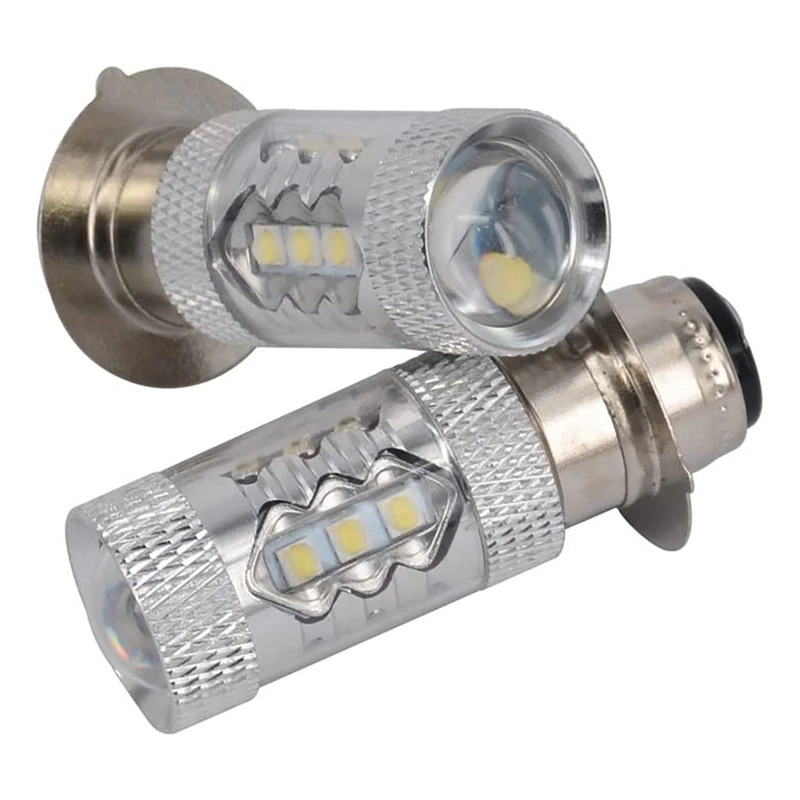 자동 LED 주차 헤드라이트 전구, 백색 안개등 전구, 6000K, 10X H6, 12V, 80W