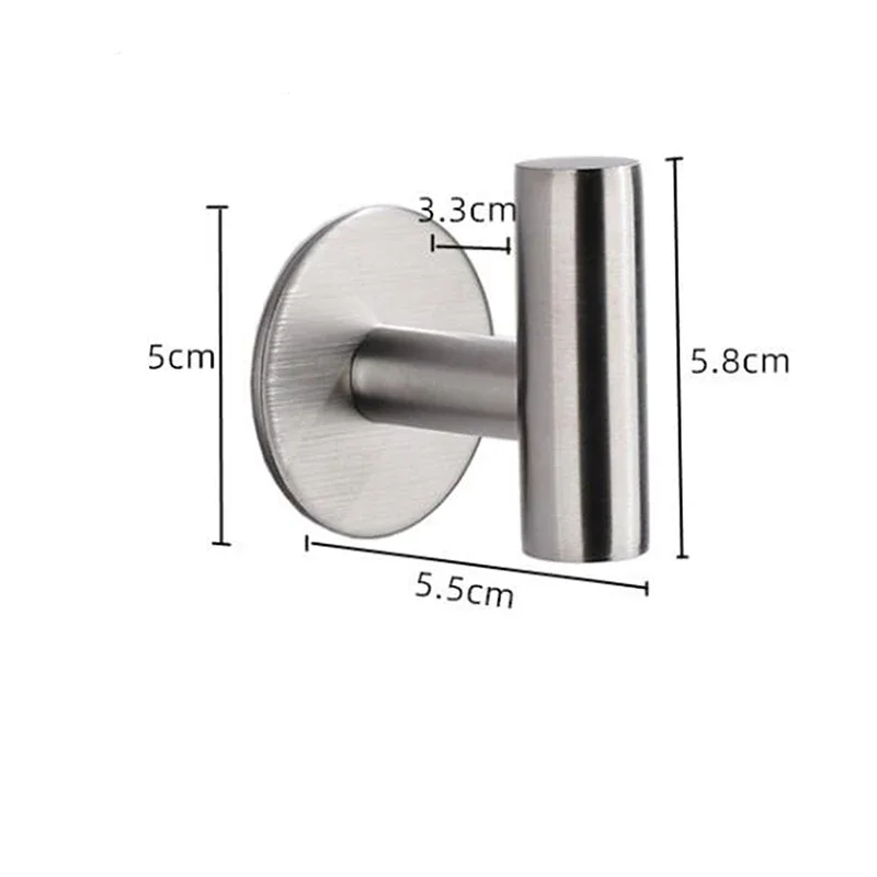 1/2 Pc Stainless Steel Bathroom Hardware No Punch Wall Mount Towel Rack Toilet Paper Holder Hook Home Bathroom Kitchen Organizer towel rack