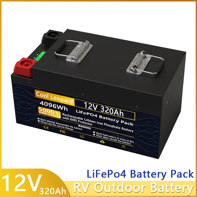 

New 12V 320Ah 280Ah 200Ah 100Ah LiFePo4 Battery Pack,for 12.8V RV Solar System Energy Storage High Capacity A Grade Battery