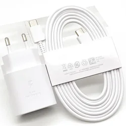Samsung 25W Super Fast Charging Type - C Wall Adapter with 1.8M Cable - EU Version - White EU With Cable
