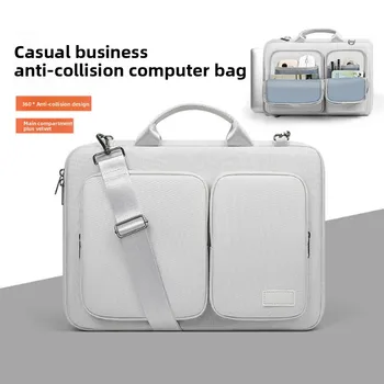 Borsa per laptop Borsa 13 14 15 pollici per MacBook Air Pro M1 M2 M3 HP Dell Notebook Custodia protettiva per spalla Valigetta per computer