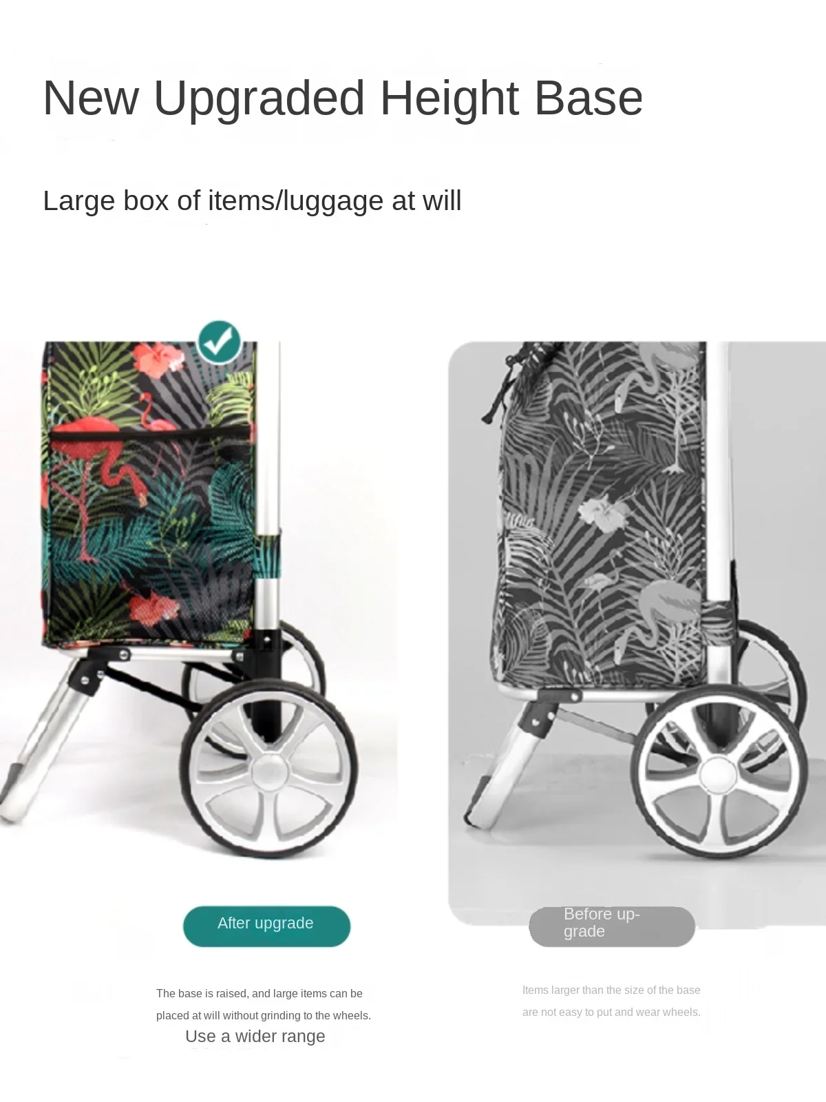Shopping cart Hand-pulled luggage cart Climb stairs Foldable trolley