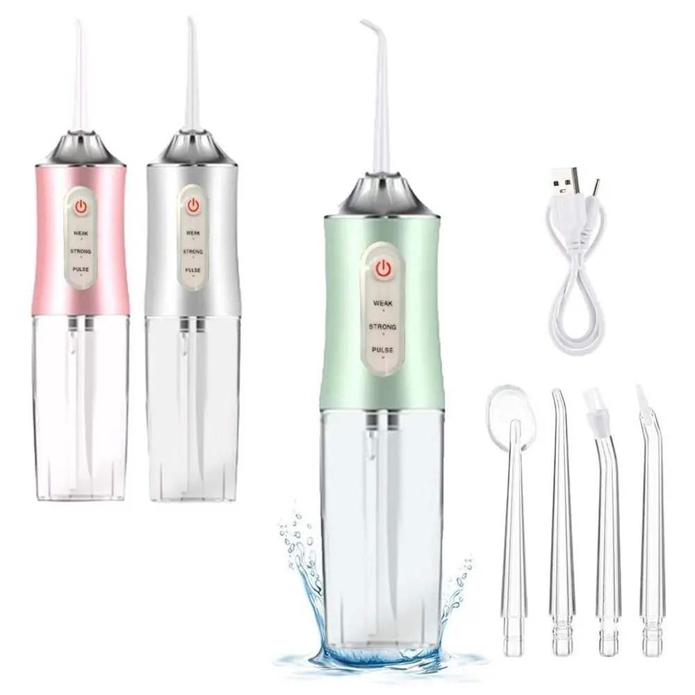 4 Jet Tip Electric Oral Irrigator 3 Modes 220ml Mouth Washing Machine Oral Care Waterproof Dental Bed Sprinkler Household