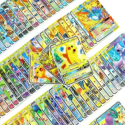 Jeu de cartes Pokemon françaises, holographiques, arc en ciel, animé, combat, Pokemon Vmax Gx, Version espagnole, Pokmon50 120Pcs 