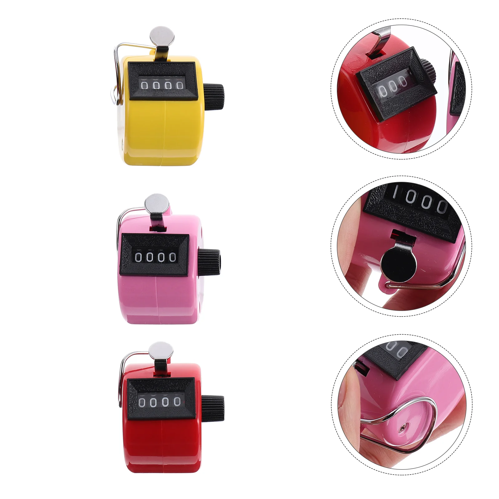 

3 Pcs Counter Seat Cushion Number Sports Pedometer Electronic Tally Counters Hand Held Plastic Fitness