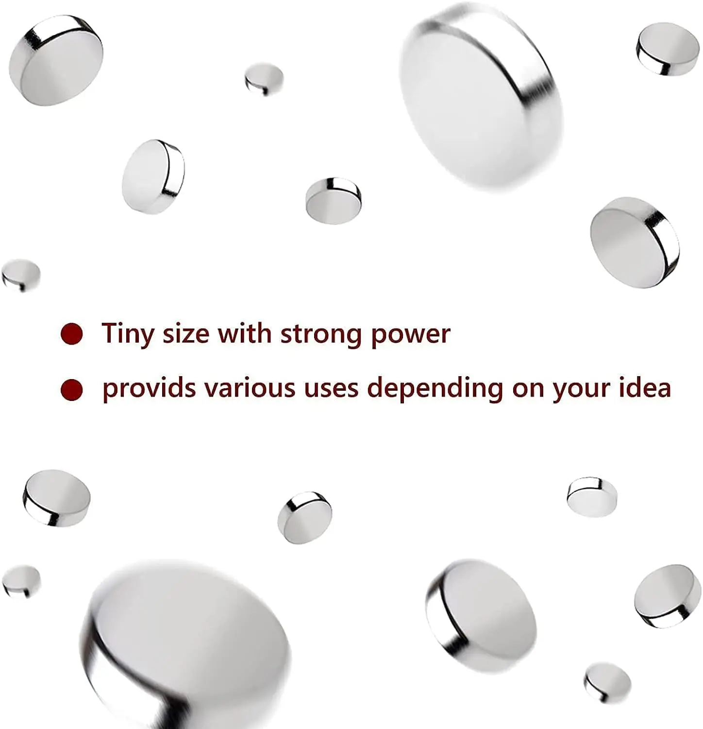 Versatile Miniature Round Magnets - Perfect for Home, Crafting, and Office Use