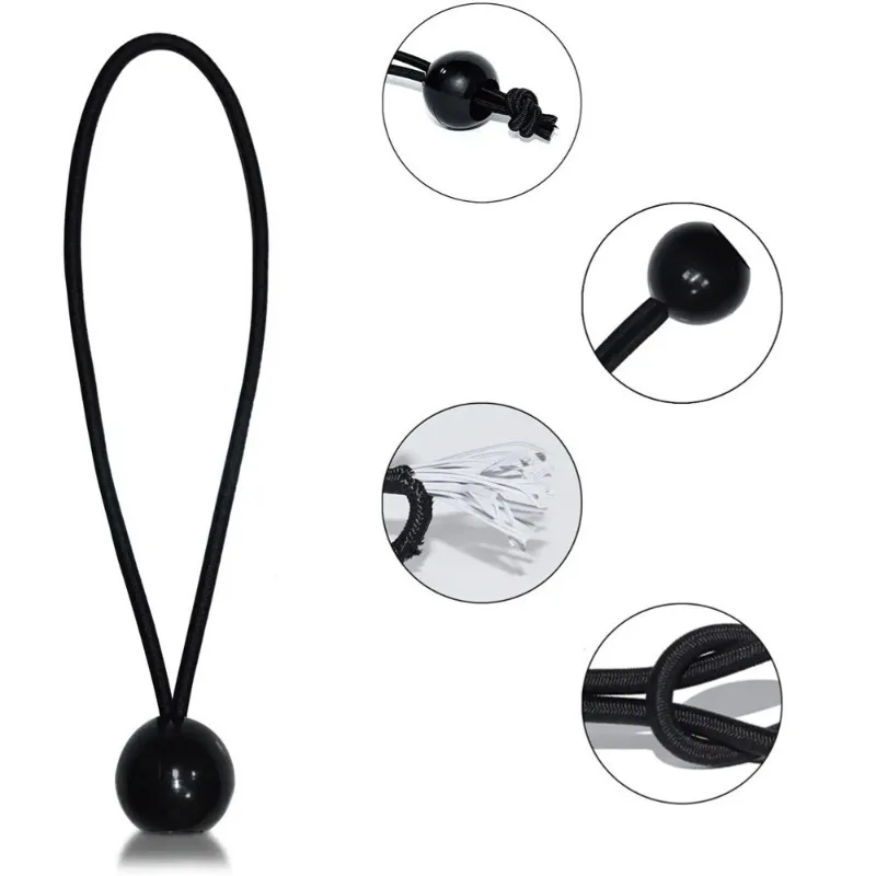 Camping tent accessories bungee cords 10pcs bungee ball tarps canvas tarpaulin flagpole ties cord ends elastic rope lace fixed boat pole camping tent accessories