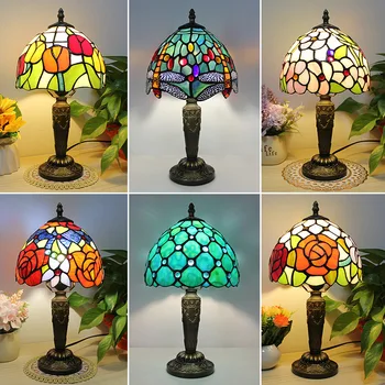 Tiffany Stained Glass Desk Lamp 1