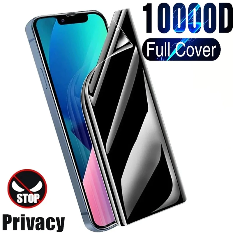 

Антишпионская Гидрогелевая пленка для iPhone 14 13 12 11 15 Pro Max Mini, защитные пленки для IPhone X, XR, XS, 14, 15 Plus, не стекло