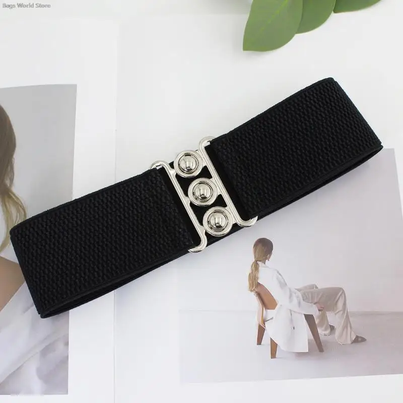1pc 5cm Wide Elastic Belt Stretchy Belt Wide Waist Vintage Stretch