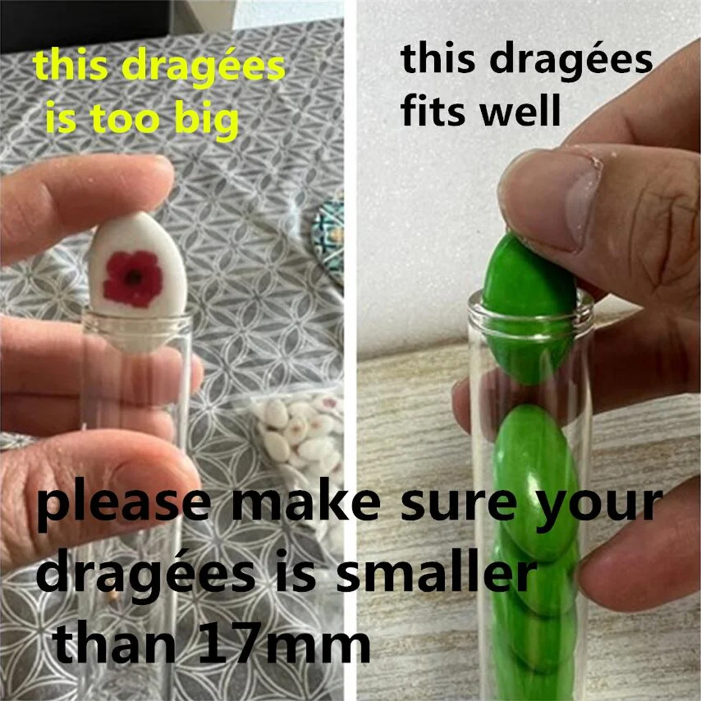 50 PCS Mini Wedding Glass jar candy dragees Glass bottle Wedding Test tube Party Diameter 22mm Small Cork bottle dragee Tube glass bottles mini glass bottles mini perfume bottles