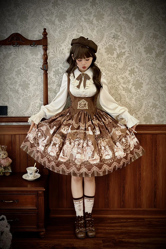 Vintage Doll Family ~ Sweet Printed Lolita Underbust JSK