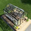 8x12x7.5 FT Polycarbonate Greenhouse Double Swing Doors 4 Vents 5.2FT Added Wall Height, Walk-in Large Aluminum Greenhouse 6