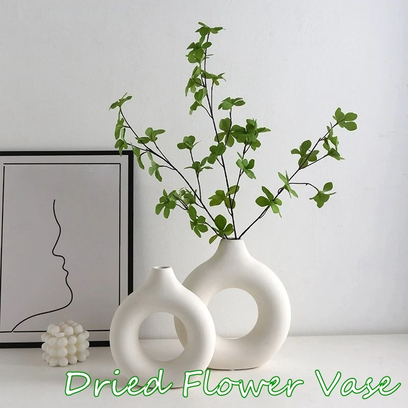 Imitation Ceramic White Vase 2