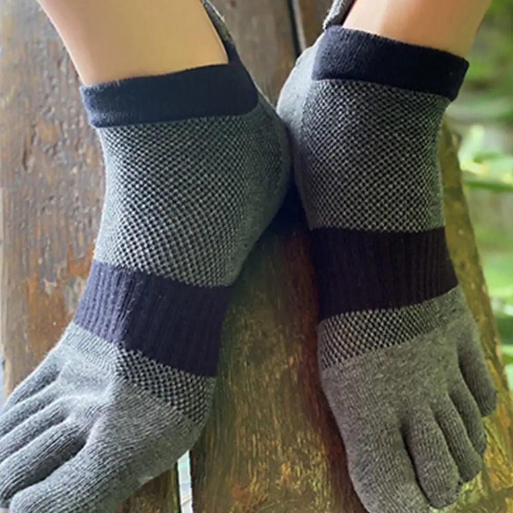 

No Show Five Finger Socks Hosiery Cotton Sports Toe Socks Patchwork Anti Friction Mesh Breathable Socks Anti-odour