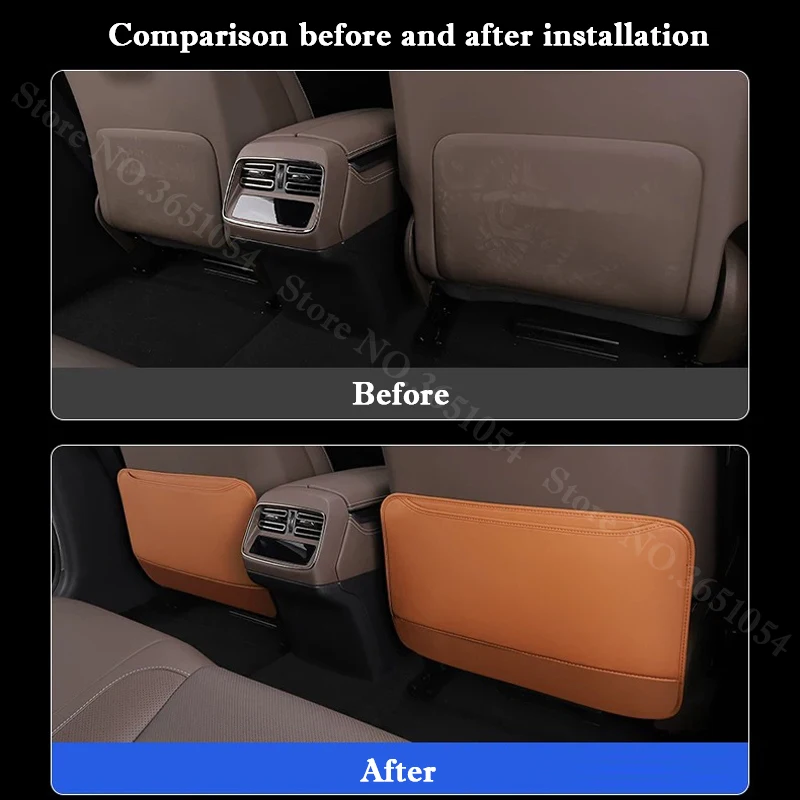 BYD 한 EV DM-i 2020-2026 차량용 가죽 시트 킥 매트 패드 뒷좌석 보호 스크래치 방지 먼지 방지 안티 킥 패드