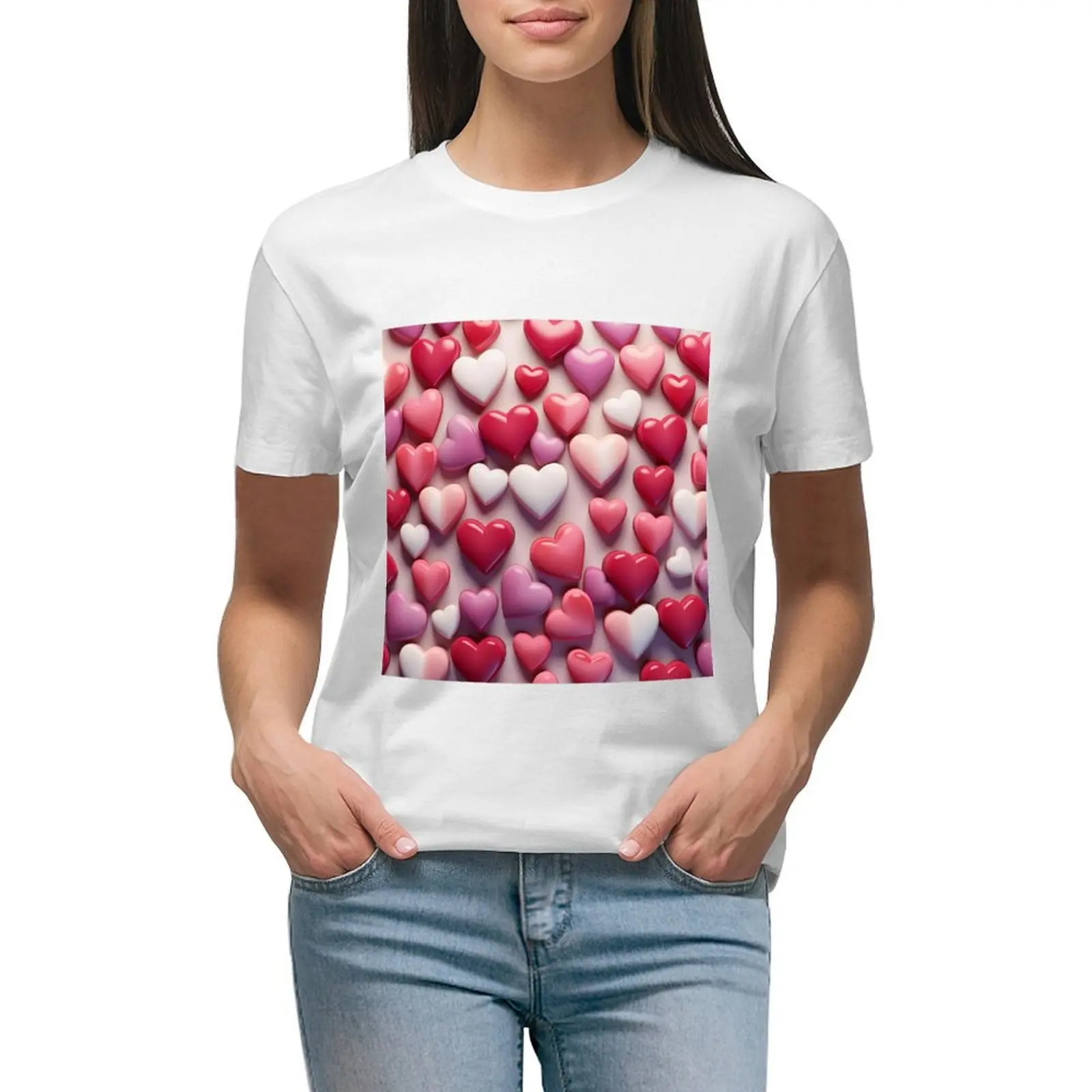 

In the Pink of Hearts T-shirt Aesthetic clothing shirts graphic tees female designer clothes Women luxury