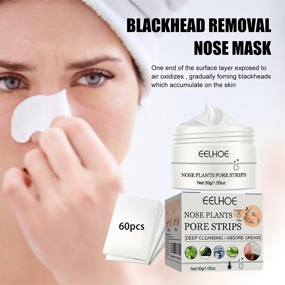 Nose Blackhead Remover Cream Pore Strip Tearing Mask Peeling Acne Cleaner Nasal Patch Black Dots Deep Deaning Skin Care Makeup blackhead nose strips blackhead remover acne remover facial pore cleanser