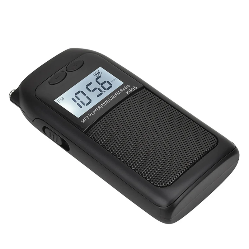 B68C 휴대용 라디오 포켓 FM AM SW MW MP3 플레이어 스테레오 디지털 수신기 LCD 화면 고감도 스피커 안테나