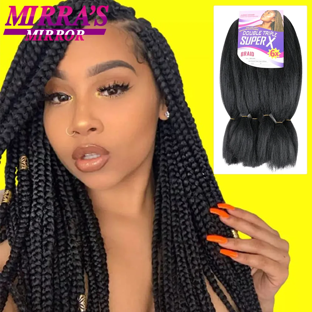 

Jumbo Box Braids 400 Gramas Synthetic Hair Extensions for Women do African Braids YAKI Texture Bug Brown Braiding Hair Wholesale