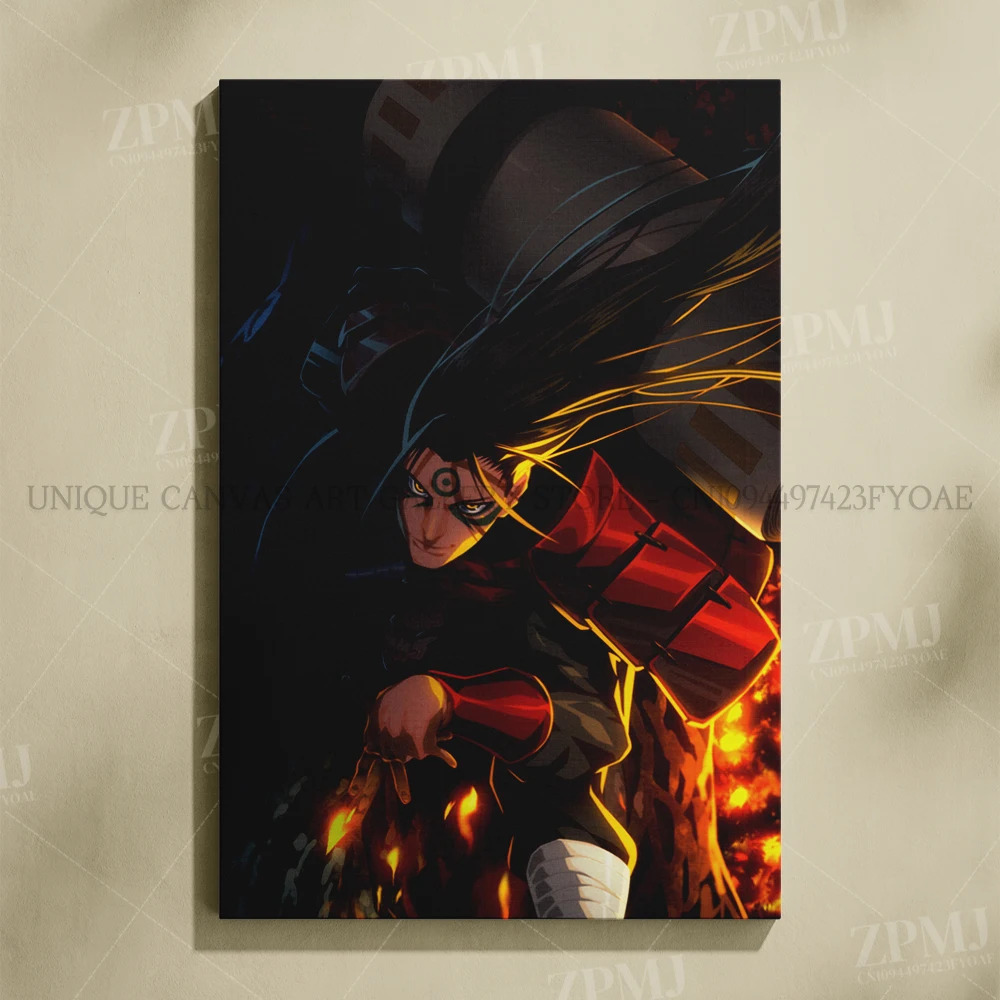 Anime Wall Art: Uchiha Madara Canvas Painting - Japanese Style Home Decor
