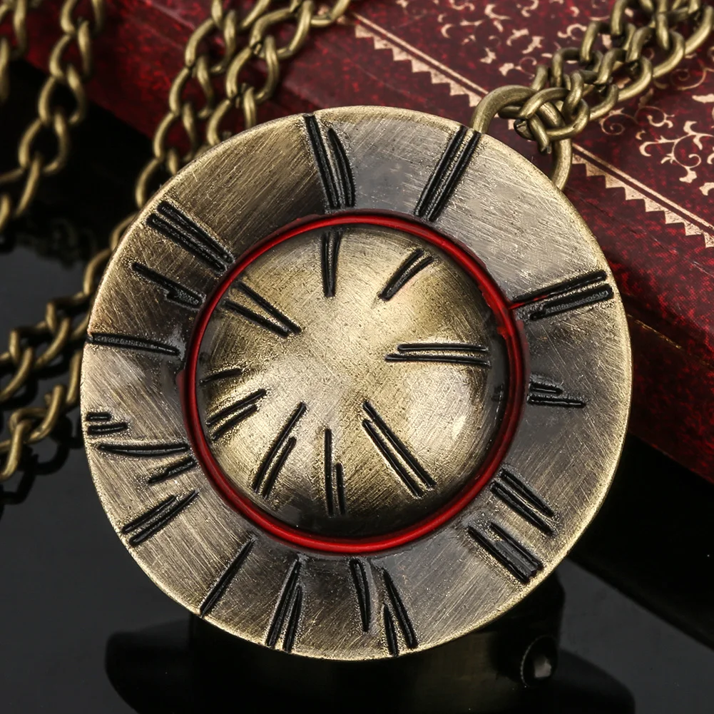 

Steampunk Bronze Hat Shaped Quartz Necklace Watch Gift Men Women Arabic Numerals Dial Exquisite Chain Pendant Pocket Timepiece