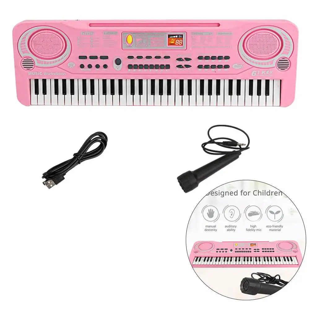 61 Keys Electronic Keyboard Piano Musical Instrument Beginner