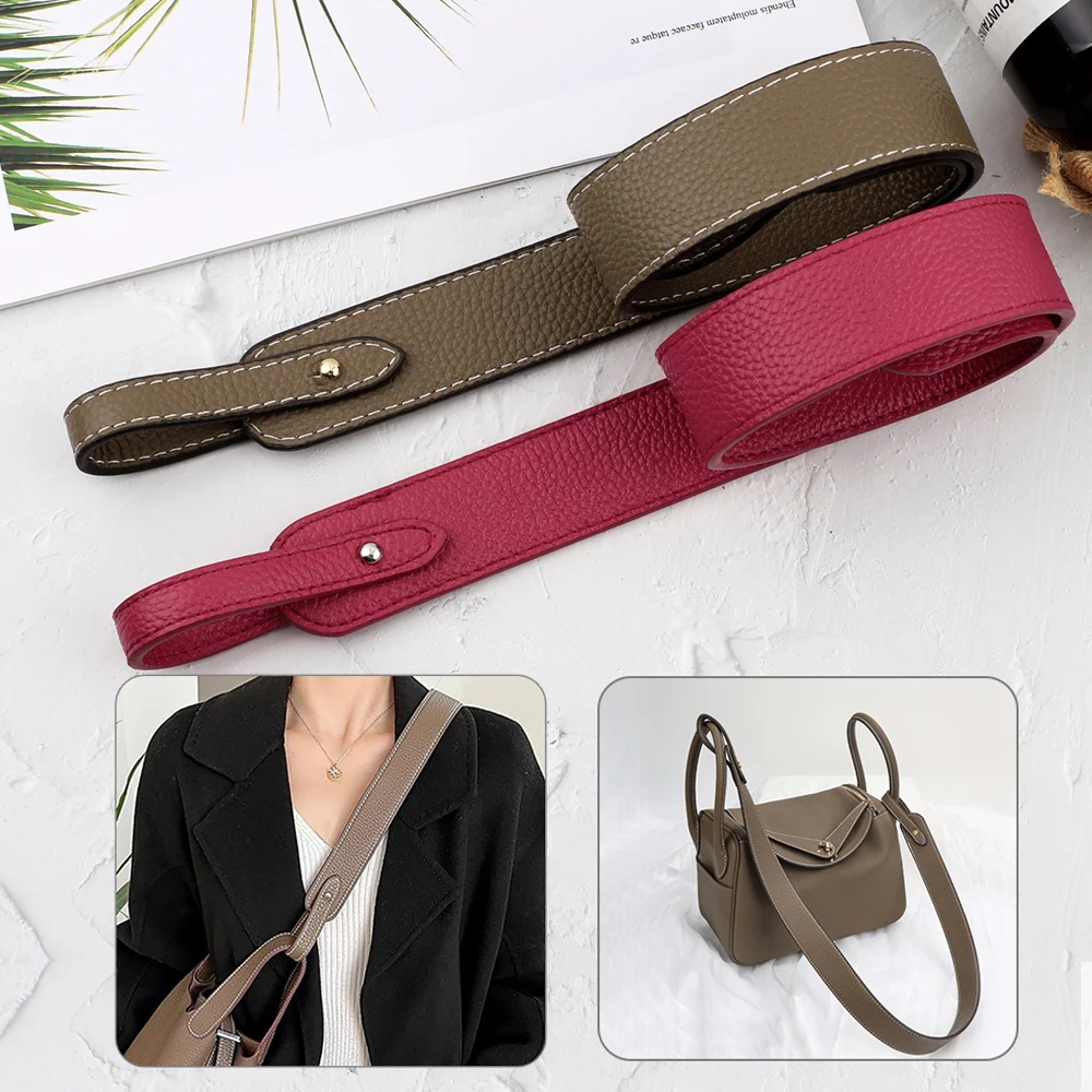 Cow Leather Bag Straps for H Bag Women Handbag Handle Wide Belt Shoulder Crossbody Bag Strap Genuine Leather Replacement Strap