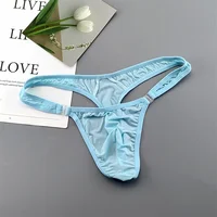 String en Nylon et Spandex pour hommes, boucle translucide, slip Sexy convexe en U, string/Jocks/Tanga/dos en T, sous-vêtements gai 3