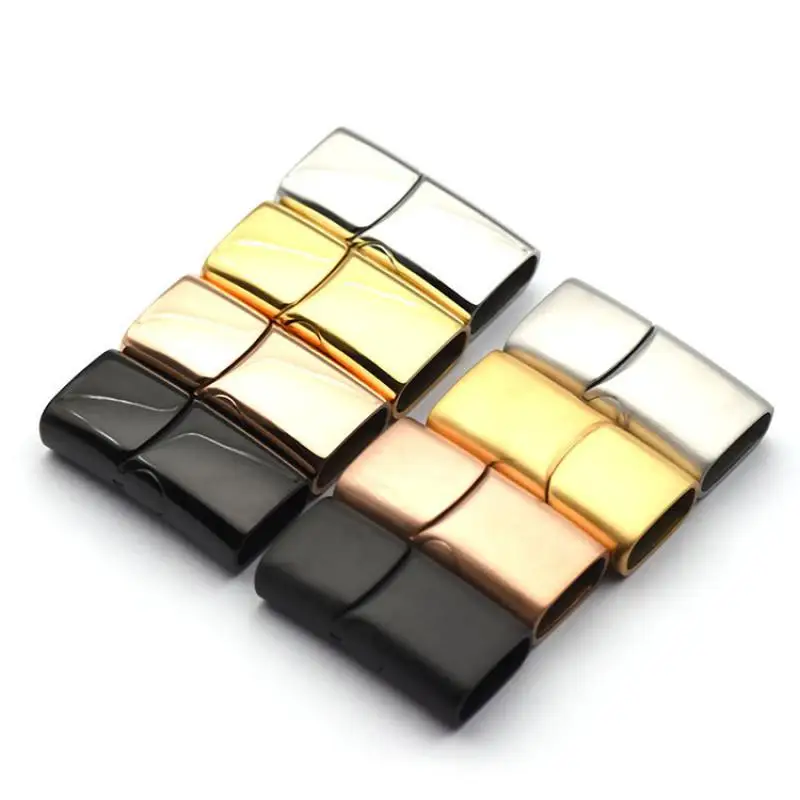 

5pcs Stainless Steel Magnetic Clasps For Diy Leather Bracelets Rope Charms Connector Buckle Jewelry Making Findings Accessories