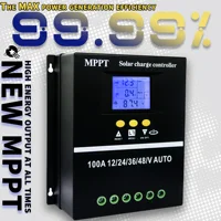 POWLSOJX MPPT 100A 80A 60A contrôleur de Charge solaire 12V 24V 36V 48V panneau solaire plomb acide/Lithium régulateur de batterie double USB 4