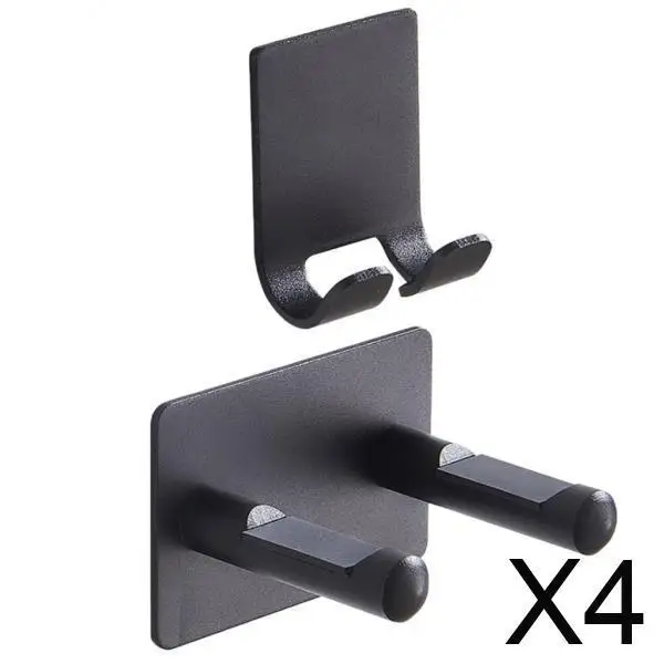 ที่วางเครื่องเป่าผมติดผนังแบบโมเดิร์น 4x ติดตั้งง่าย สีดำ 1