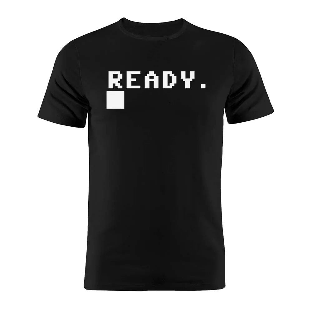 Ready Commodore 64 Silhouette Gift Tee 100% Cotone T-Shirt Unisex