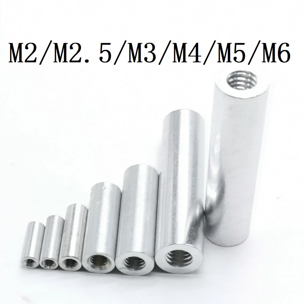 210pcs Aluminum Spacer M3 M4 M5 M6 Round Aluminum Standoff Rods For Rc Multirotors Screws