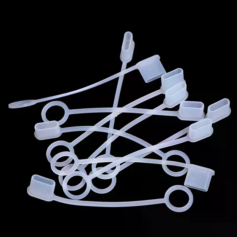10개 보호 캡 USB Type-c 케이블 케이스 먼지 플러그 충전기 커버(와이어 포함)