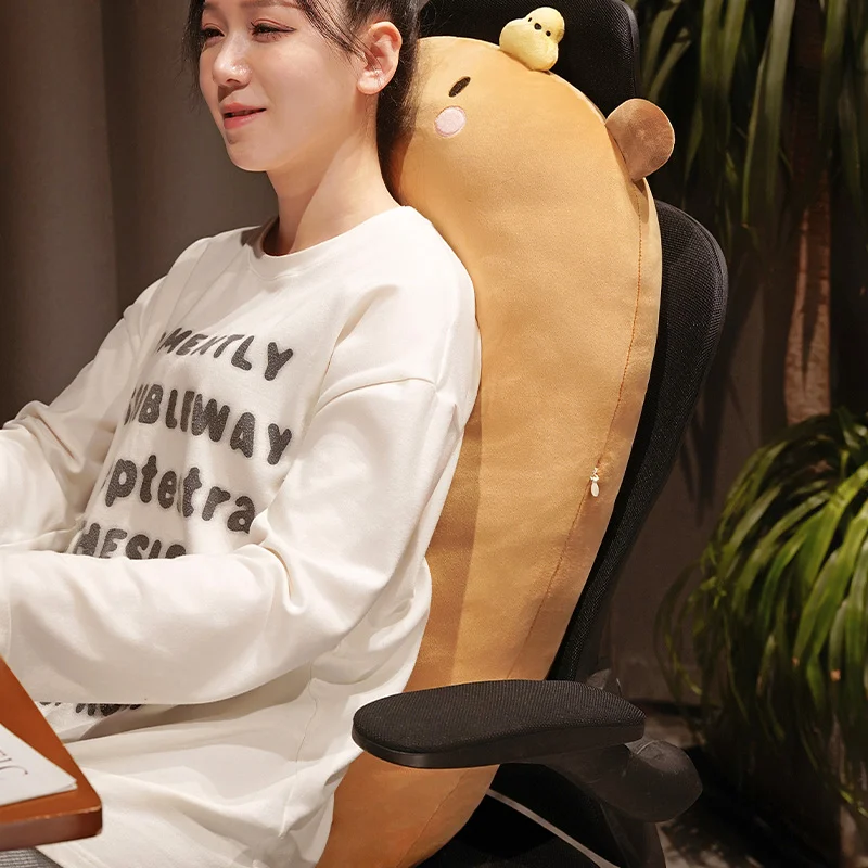 Kawaii Capybara Long Animal Roll Pillow (110cm) - Jumbo Edition