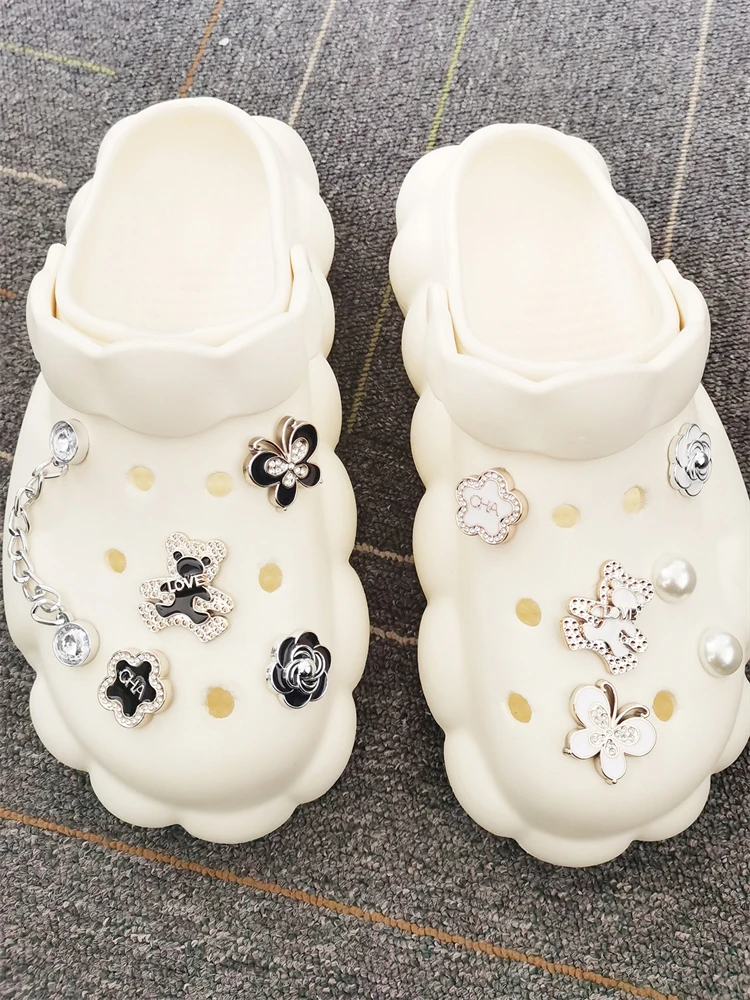 11-teiliges Set Niedliche Bären-Schuhcharms DIY Ketten-Accessoires Glitzernde Blumen- und Schmetterlings-Schuhschnallen Dekorationen Abnehmbare Clog-Schuhclips – Detail 7