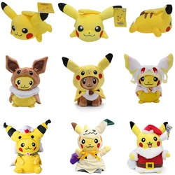 Pokemon Pikachu Cosplay Plushies Toy Charizard Eevee Stuffed Doll Ampharos Tyranitar Sableye Anime Peluche Doll Christmas Gifts