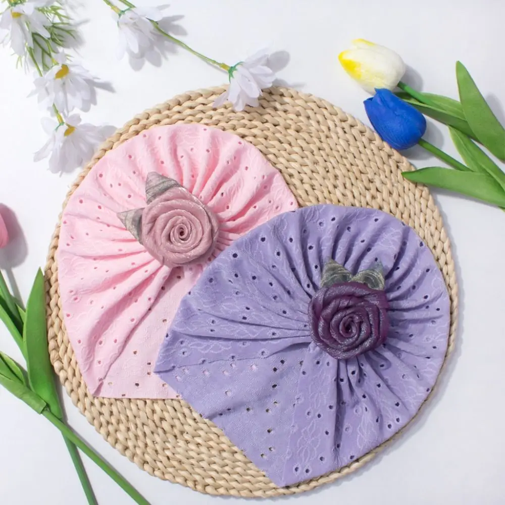 Breathable Baby Girl Turban Hat for Newborn Kids