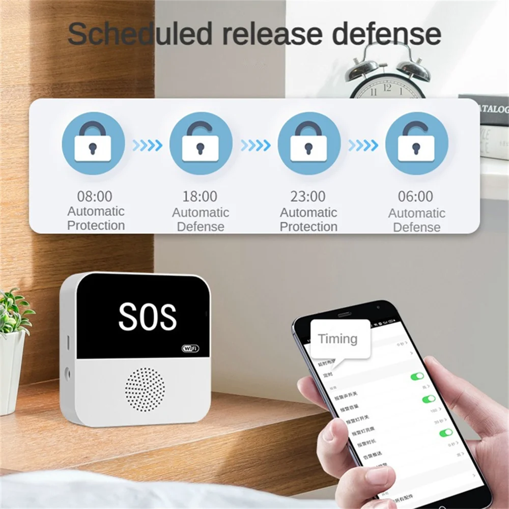 

Smart SOS Emergency Button Tuya WiFi Pager Elderly People Living Alone, Home Care Emergency -click Help