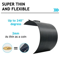 Panneau solaire flexible 100W/200W/300W/400W, étanche IP67, ultra-léger, kit de panneaux solaires hors réseau, chargeur solaire pour balcon, maison, camping-car, camping, alimentation énergétique extérieure 3