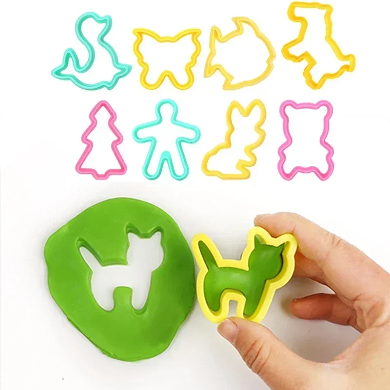 Creative 3D Plasticine Mold Modeling Clay Accessories DIY Play Dough Noodle Tool Kit Plastic Set Knife Mold Kids Educational Toy