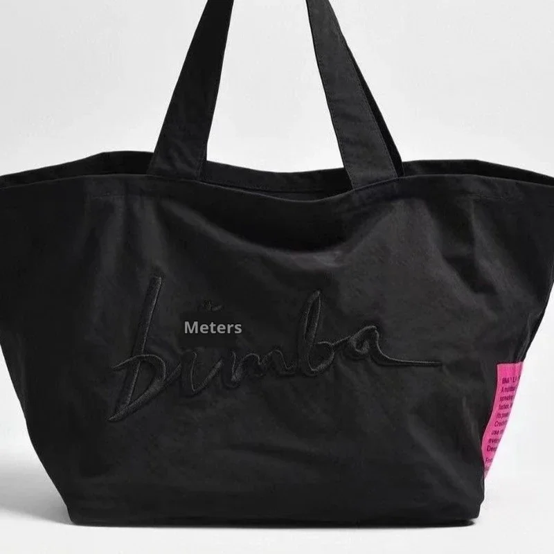 2025 Waterproof Nylon Fabric Lightweight Embroidery Lady Single Shoulder Bag Large Capacity Shopping Tote Organizer Shoulder Bag 5