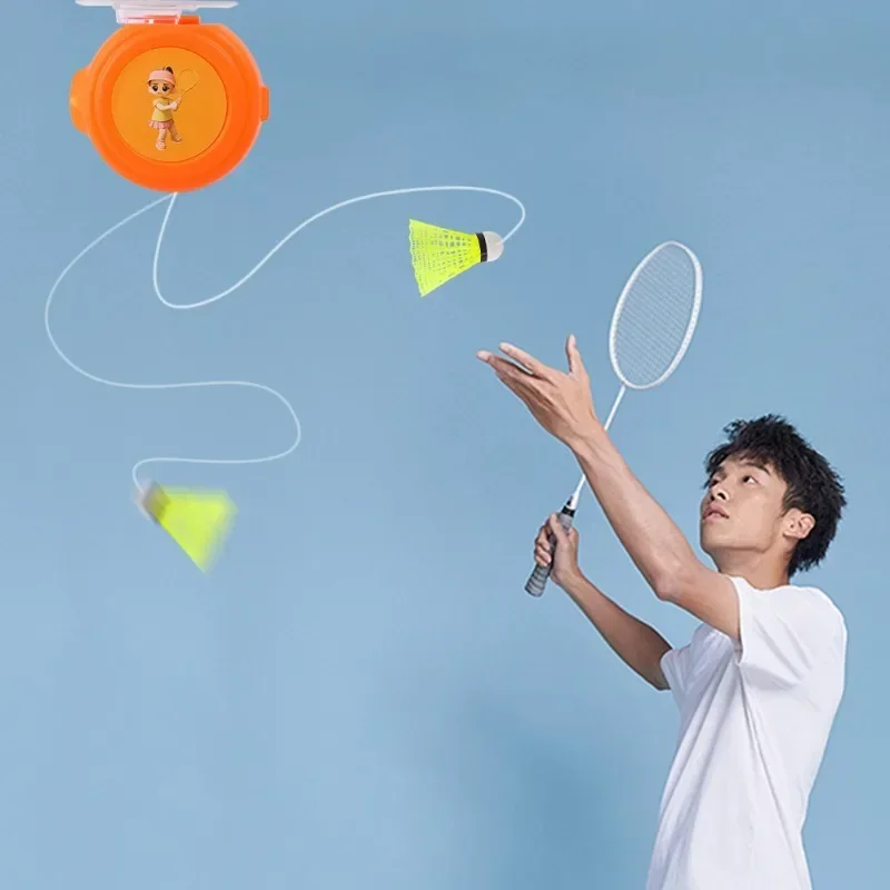 Self-Adhesive Elastic Badminton Trainer Set Solo Badminton Training Device Single Player Rebound Practice Swing Adult badminton swing trainer