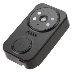 High Fidelity Wireless Video Doorbell with 2 - Way Audio and Wide - Angle 1080P Camera (Black)