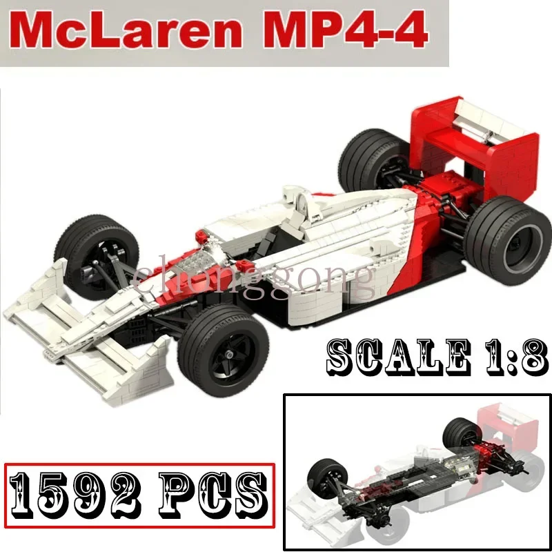 

Classic Model MP4-4 - Scale 1:8 Formula 1 Race Car Model Buiding Kit Creators Block Bricks Toys for Kids Birthday Gift Boys Set